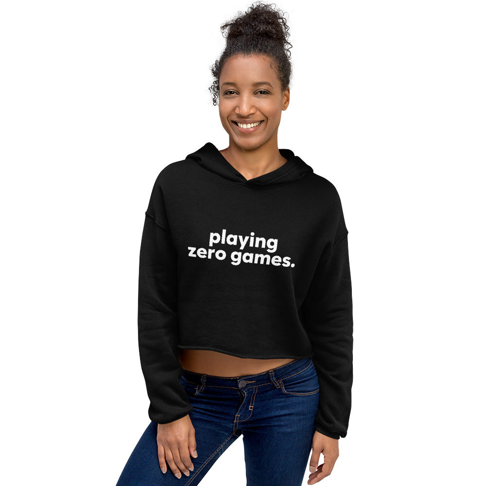 Playing Zero Games - Crop Hoodie