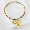 Chosen Blessed Forgiven Redeemed Religious Gold Charm Bangle