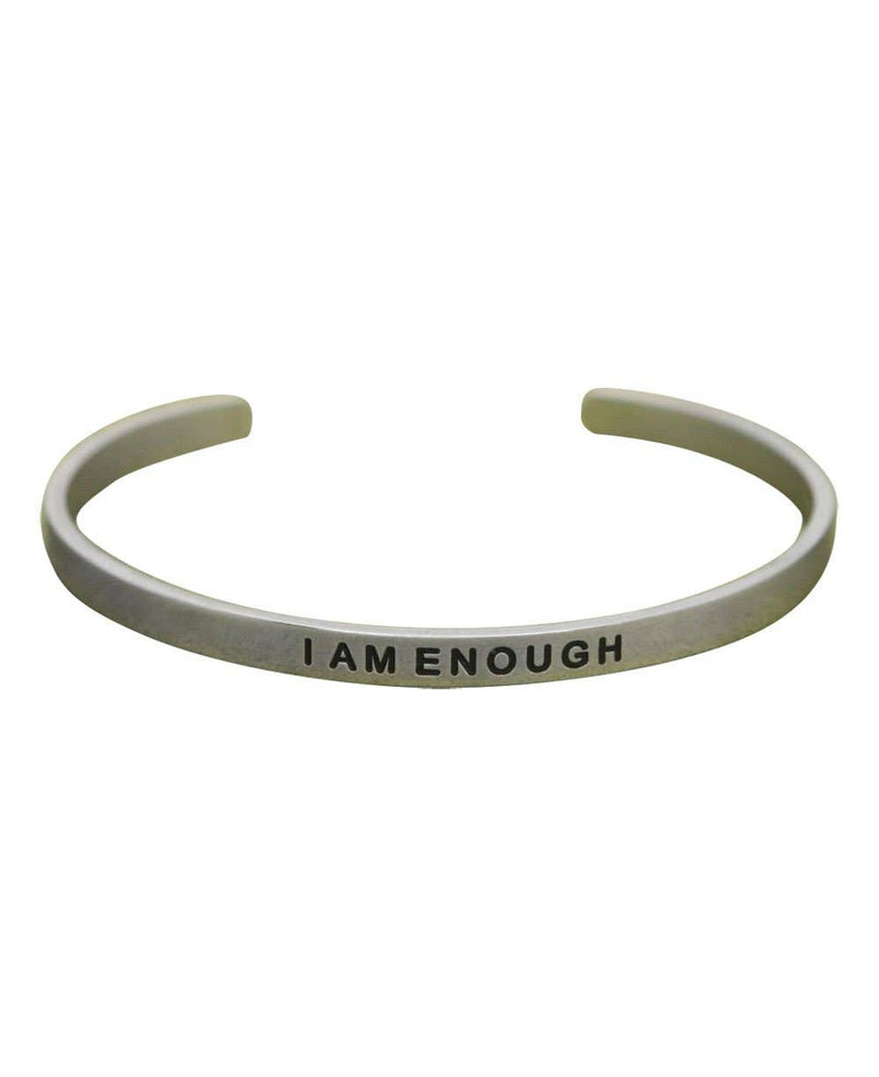 Stainless Steel Mantra Bracelet, I Am Enough (Regular)